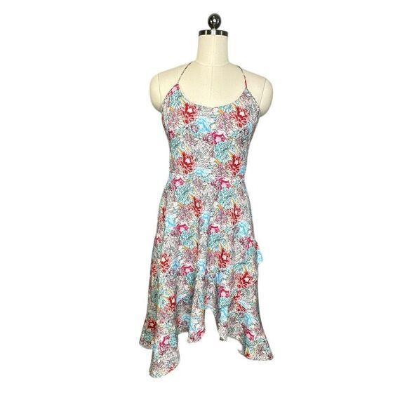 Black Halo Marie White Floral Midi Dress | 8 - Picture 4 of 10